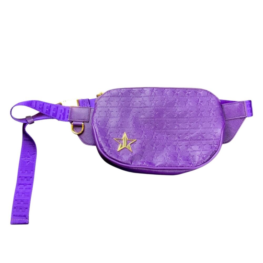 Jeffree Star Cosmetics Purple Belt Bag Fanny Pack Gold Logo Monogram Waist Bag